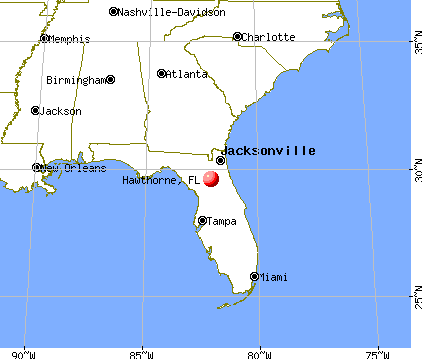 Hawthorne, Florida map