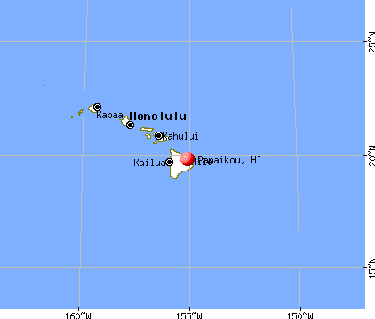 Papaikou, Hawaii map