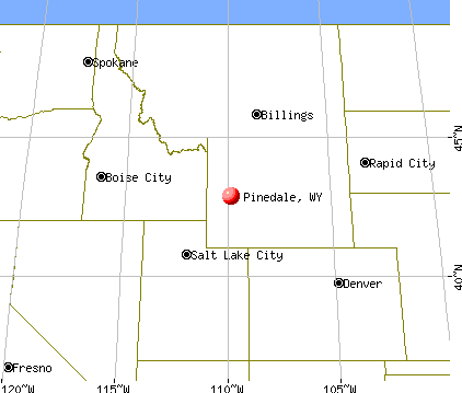 Pinedale, Wyoming map