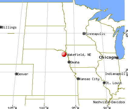 Wakefield, Nebraska map