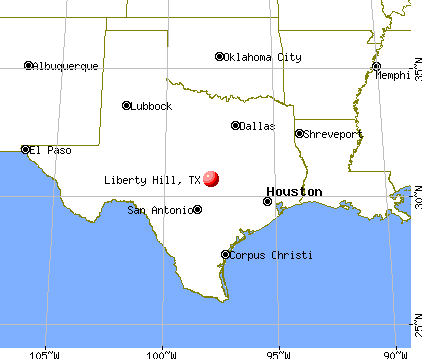 Liberty Hill, Texas map