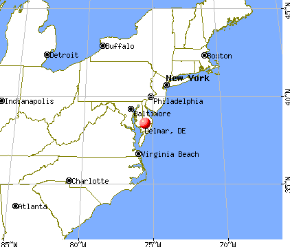 Delmar, Delaware map