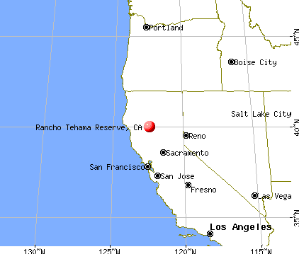 Rancho Tehama Reserve, California map