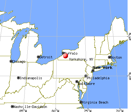Yorkshire, New York map