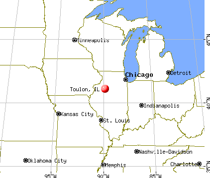 Toulon, Illinois map