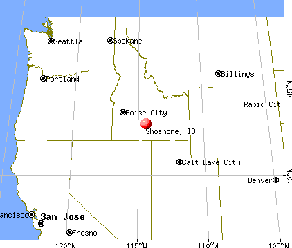 Shoshone, Idaho map