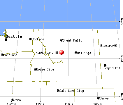 Manhattan, Montana map