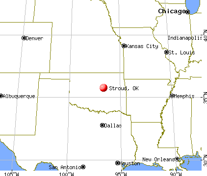 Stroud, Oklahoma map
