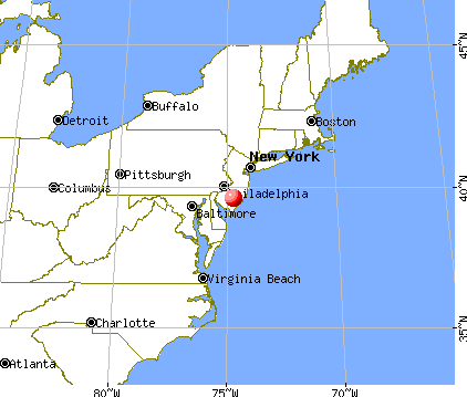 Elwood-Magnolia, New Jersey map