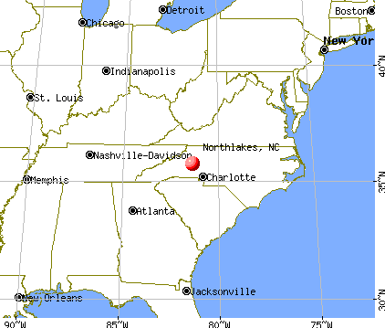 Northlakes, North Carolina map