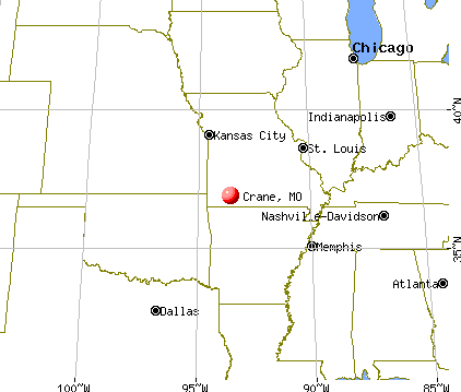 Crane, Missouri map