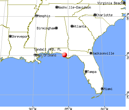 Tyndall AFB, Florida map