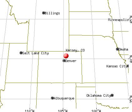 Kersey, Colorado map