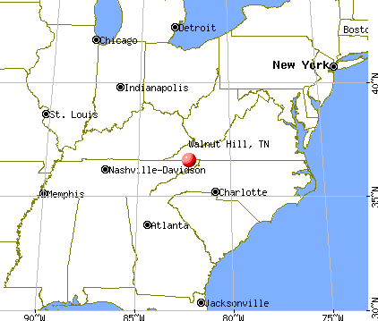 Walnut Hill, Tennessee map