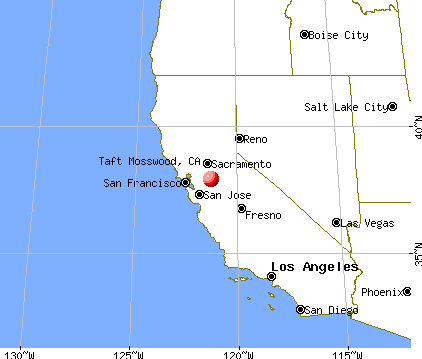Taft Mosswood, California map
