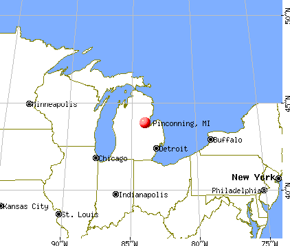 Pinconning, Michigan map