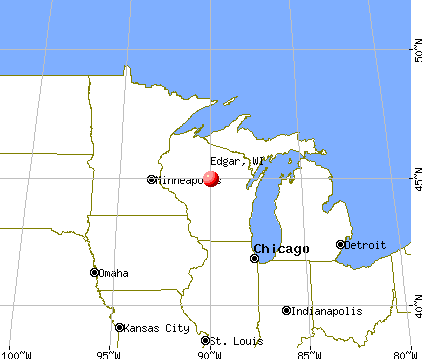 Edgar, Wisconsin map