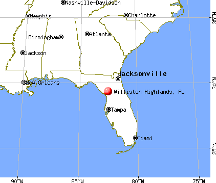 Williston Highlands, Florida map