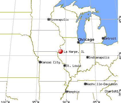 La Harpe, Illinois map
