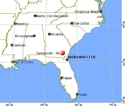 Sunnyside, Georgia map