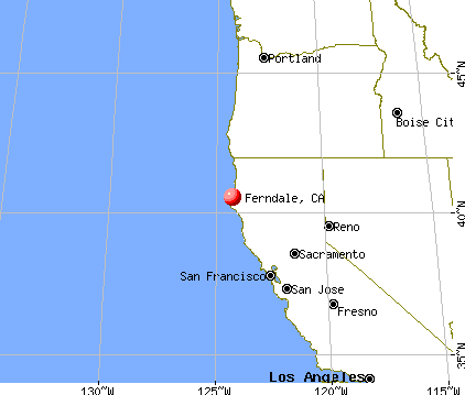 Ferndale, California map