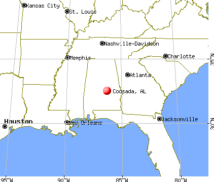 Coosada, Alabama map