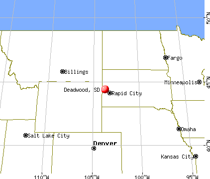 Deadwood, South Dakota map