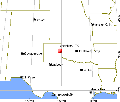 Wheeler, Texas map
