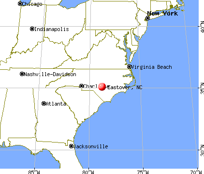 Eastover, North Carolina map