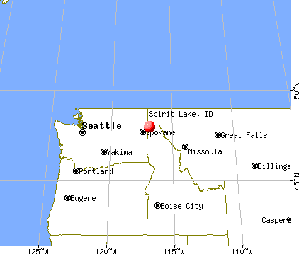 Spirit Lake, Idaho map