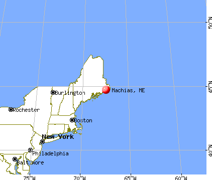 Machias, Maine map