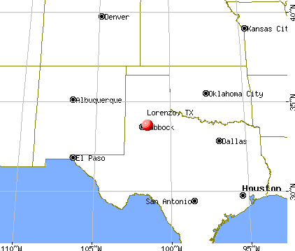 Lorenzo, Texas map