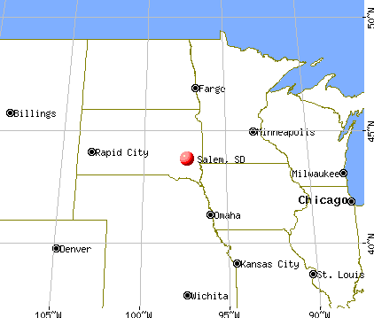 Salem, South Dakota map