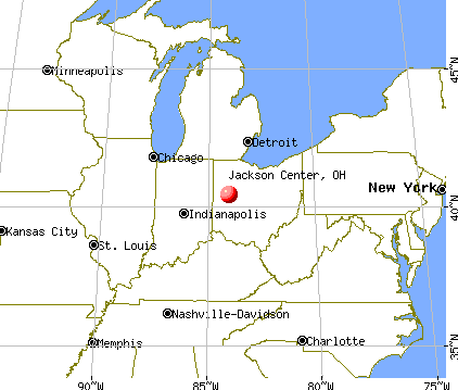 Jackson Center, Ohio map