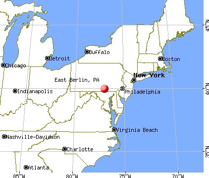 East Berlin, Pennsylvania map