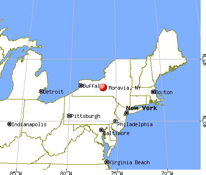 Moravia, New York map