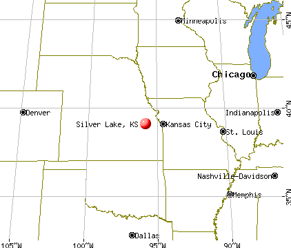 Silver Lake, Kansas map