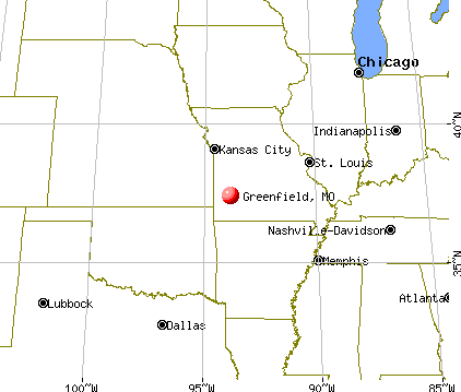 Greenfield, Missouri map