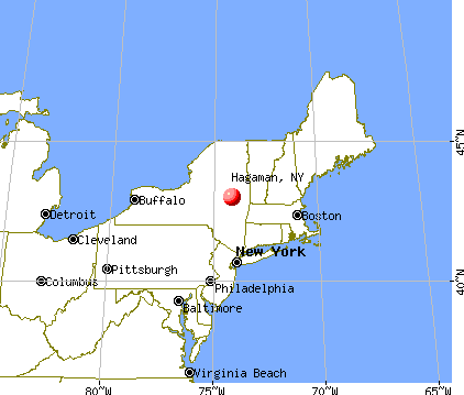 Hagaman, New York map