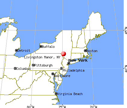 Livingston Manor, New York map