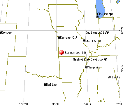 Sarcoxie, Missouri map