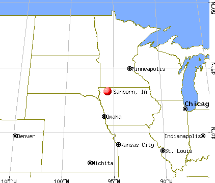 Sanborn, Iowa map