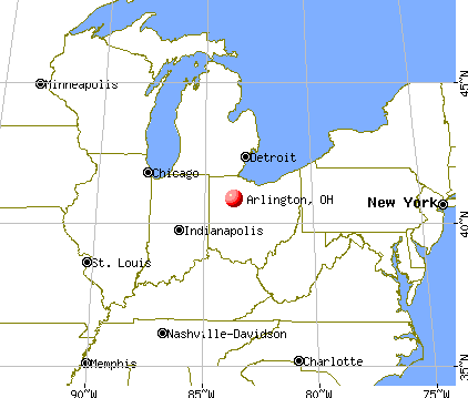 Arlington, Ohio map