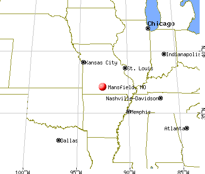 Mansfield, Missouri map