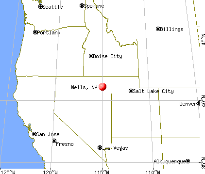 Wells, Nevada map