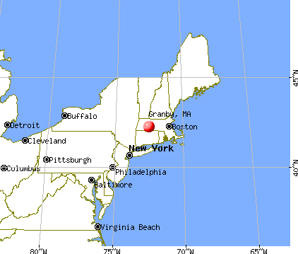 Granby, Massachusetts map