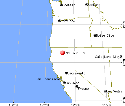 McCloud, California map