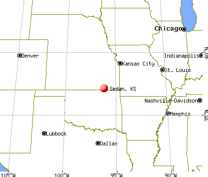Sedan, Kansas map