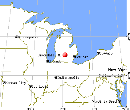 Dimondale, Michigan map