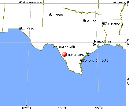 Asherton, Texas map